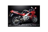 KAWASAKI ZZR400 ZZR600 1990-2009 KIT SCARICO SILENZIATORE OVALE IN CARBONIO DA 225 MM