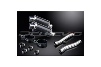 TRIUMPH TRIDENT SPRINT 900 94-97 KIT SCARICO SILENZIATORE OVALE IN CARBONIO DA 225 MM