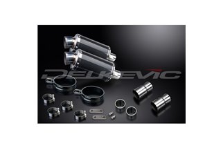 TRIUMPH LEGEND 900 1998-2001 KIT SCARICO SILENZIATORE OVALE IN CARBONIO DA 225 MM