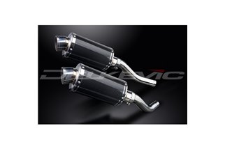 KAWASAKI Z1000 2003-2006 KIT SCARICO SILENZIATORE OVALE IN CARBONIO DA 225 MM