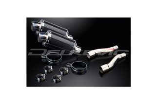 KAWASAKI GPZ500S 1987-2007 KIT SCARICO SILENZIATORE OVALE IN CARBONIO DA 225 MM