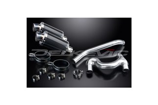 KIT SCARICO SILENZIATORE OVALE IN CARBONIO HONDA VFR800 VTEC 2002-2013 225MM