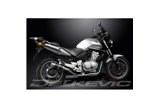 HONDA CBF500-A-ABS 2004-08 SISTEMA DI SCARICO COMPLETO SILENZIATORE TONDO IN CARBONIO DA 200 MM