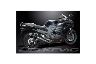 KAWASAKI ZZR1400 ZX14 2012-2023 KIT SCARICO SILENZIATORE OVALE IN CARBONIO DA 225 MM