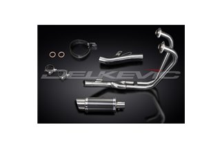 HONDA CB500 SPORT 1994-2003 SISTEMA DI SCARICO COMPLETO SILENZIATORE TONDO IN CARBONIO DA 200 MM