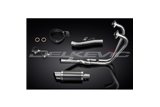 HONDA CB500 SPORT 1994-2003 SISTEMA DI SCARICO COMPLETO SILENZIATORE TONDO IN CARBONIO DA 200 MM