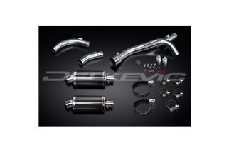 YAMAHA YZF-R1 YZFR1 09-14 DECAT 225MM KIT SCARICO SILENZIATORE OVALE IN CARBONIO