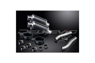 TRIUMPH TROPHY 1200 1995-2003 225MM OVAL CARBON SILENCER EXHAUST KIT