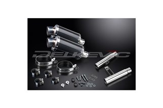 KAWASAKI GPZ900R ZX900A 1984-03 KIT SCARICO SILENZIATORE CARBONIO OVALE 225MM