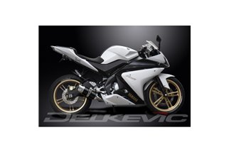 YAMAHA YZF-R125 2008-2013 SISTEMA DI SCARICO COMPLETO SILENZIATORE TONDO IN CARBONIO DA 200 MM