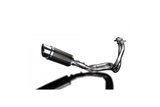 KAWASAKI ER6N ER6F 2006-11 FULL EXHAUST SYSTEM 200MM CARBON ROUND SILENCER