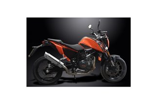 KTM 690 DUKE 2017-2018 DECAT 350MM KIT SCARICO SILENZIATORE TONDO IN ACCIAIO BSAU