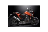 KTM 690 DUKE 2017-2018 DECAT 350MM KIT SCARICO SILENZIATORE TONDO IN ACCIAIO BSAU