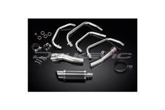 KAWASAKI ZR7S FULL EXHAUST SYSTEM 200MM CARBON ROUND SILENCER