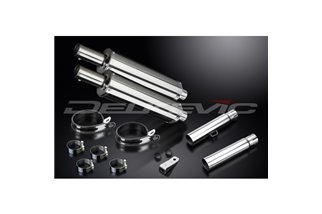 KIT SCARICO SILENZIATORE TONDO BSAU IN ACCIAIO INOX 350MM HONDA CB450 K3-K7 1970-1974