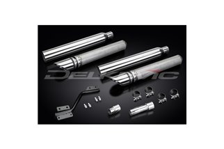 KIT SCARICO SILENZIATORE PERSONALIZZATO HONDA VT1100C2 2000-2007 550MM TAGLIO obliquo