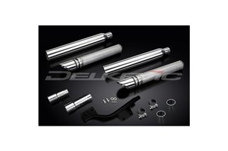 YAMAHA XV1700 ROAD STAR 04-07 KIT SCARICO SILENZIATORE PERSONALIZZATO 550MM TAGLIO A SQUADRA