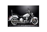 YAMAHA XVS1100/A DRAGSTAR 1998-2009 KIT SCARICO SILENZIATORE PERSONALIZZATO 550MM TAGLIO A SLITTA