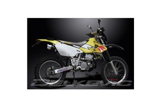 SUZUKI DRZ400S DRZ400SM SISTEMA DI SCARICO COMPLETO SILENZIATORE TONDO IN CARBONIO DA 200 MM