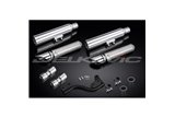 YAMAHA XVS1100/A DRAGSTAR 1998-2009 KIT SCARICO SILENZIATORE PERSONALIZZATO 410MM TAGLIO A SLITTA