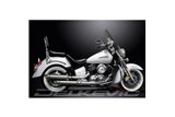 YAMAHA XVS1100/A DRAGSTAR 1998-2009 KIT SCARICO SILENZIATORE PERSONALIZZATO 410MM TAGLIO A SLITTA