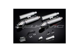 HONDA VT1100C2 2000-2007 410MM CUSTOM SILENCER EXHAUST KIT TURN OUT