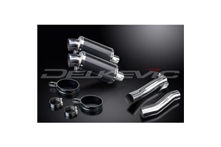 KIT SCARICO SILENZIATORE OVALE IN CARBONIO KAWASAKI Z1000 2010-2020 225MM