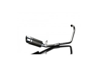 HONDA CBF250 2004-2012 FULL EXHAUST SYSTEM 200MM CARBON ROUND SILENCER