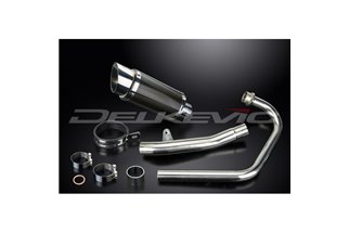 HONDA CBF250 2004-2012 FULL EXHAUST SYSTEM 200MM CARBON ROUND SILENCER