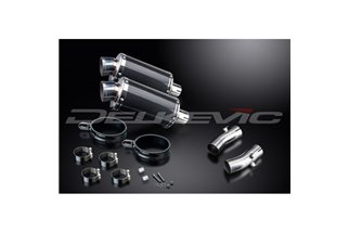 KIT SCARICO SILENZIATORE OVALE IN CARBONIO HONDA CB1300DC X-4 1997-2003 225MM