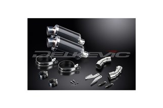 DUCATI MONSTER 696 2008-2014 KIT SCARICO SILENZIATORE OVALE IN CARBONIO DA 225 MM