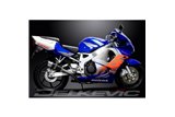 SISTEMA DI SCARICO HONDA CBR900RR FIREBLADE 1992-99 SILENZIATORE TONDO IN CARBONIO DA 200 MM