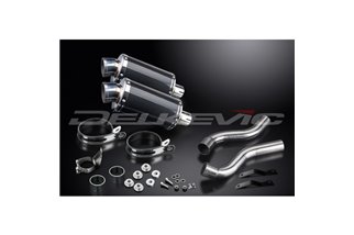 KAWASAKI Z1000SX 2010-19 TOURER 225MM OVAL CARBON SILENCER EXHAUST KIT