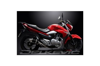 SUZUKI GW250 INAZUMA 2012-2018 KIT SCARICO SILENZIATORE OVALE IN CARBONIO DA 225 MM