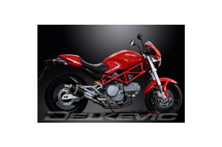 DUCATI MONSTER 620-695-800 02-08 KIT SCARICO SILENZIATORE OVALE IN CARBONIO 225MM