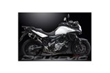 SUZUKI DL650 V-STROM ABS 2012-16 KIT SCARICO SILENZIATORE OVALE IN CARBONIO DA 225 MM