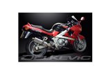 KAWASAKI ZZR400 ZZR600 1990-2009 KIT SCARICO SILENZIATORE BSAU IN ACCIAIO OVALE DA 350 MM