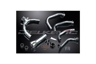 HONDA CBR1100XX BLACKBIRD 96-09 STAINLESS 4-2 EXHAUST DOWNPIPES OEM COMPATIBLE