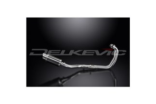 YZFR3 YZF-R3 2015-2024 / MINI 200MM (8 POLLICI) SILENZIATORE TONDO IN FIBRA DI CARBONIO SISTEMA COMPLETO 2-1