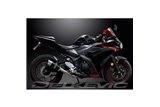 YZFR3 YZF-R3 2015-2024 / MINI 200MM (8 POLLICI) SILENZIATORE TONDO IN FIBRA DI CARBONIO SISTEMA COMPLETO 2-1