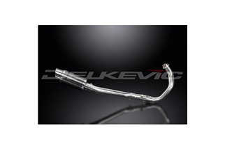 TRACER 700 2016-2019 / FJ-07 2017 / MINI 200MM (8 POLLICI) SILENZIATORE TONDO IN FIBRA DI CARBONIO 2-1 SISTEMA COMPLETO