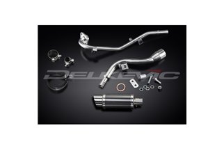 SUZUKI DR125SM 2009-14 SISTEMA DI SCARICO COMPLETO SILENZIATORE TONDO IN CARBONIO DA 200 MM