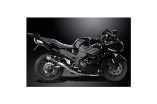 KAWASAKI ZZR1400 08-11 SISTEMA DI SCARICO 4-2 SILENZIATORI TONDO IN CARBONIO DA 200 MM