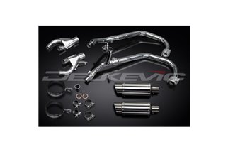 YAMAHA V-MAX VMX1200 FULL EXHAUST SYSTEM 200MM STAINLESS ROUND SILENCERS