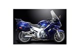 YAMAHA FJR1300 01-05 DECAT FULL 4-2 EXHAUST 200MM STAINLESS ROUND SILENCERS