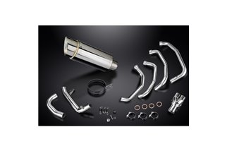 KAWASAKI ZZR1100 GPZ1100S 4-1 EXHAUST SYSTEM 200MM STAINLESS ROUND SILENCERS