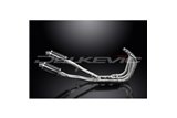 SUZUKI GSX1400 2001-2004 SCARICO COMPLETO DELKEVIC 4-2 SILENZIATORI OVALI IN CARBONIO DA 225 MM