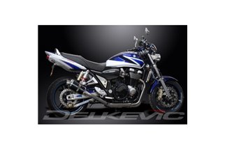 SUZUKI GSX1400 2001-2004 SCARICO COMPLETO DELKEVIC 4-2 SILENZIATORI OVALI IN CARBONIO DA 225 MM