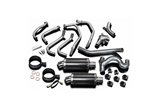 HONDA VFR800 VTEC 2002-13 EXHAUST SYSTEM 225MM CARBON OVAL SILENCERS