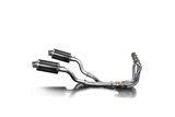 KAWASAKI Z1000SX Z1000 2010 FULL EXHAUST SYSTEM 225MM CARBON OVAL SILENCERS